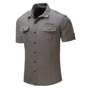 Military Cargo Short Sleeve Shirt 01