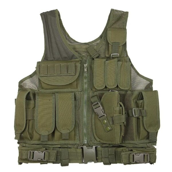 Tactical Vest With Pockets And Adjustable Belt 03
